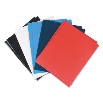 Universal® Laminated Two-pocket Folder, Cardboard Paper, 100-sheet Capacity, 11 X 8.5, Assorted, 25-box freeshipping - TVN Wholesale